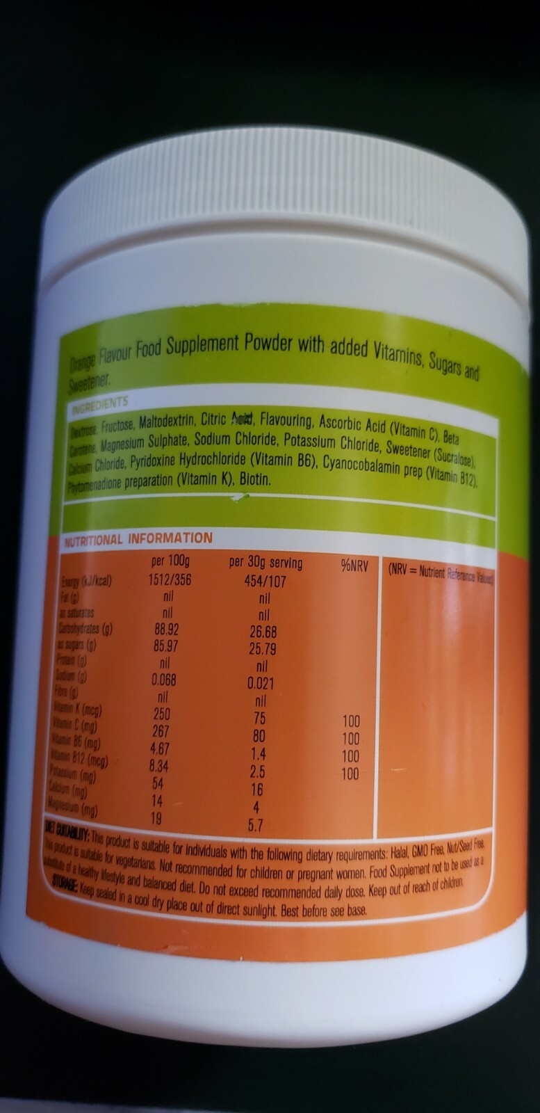 ACTIVE WOMAN Revitalise – 15 Servings – Electrifying Orange – 450g – Ex 9/2025