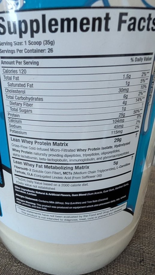 Musclesport Lean Whey Iso-Hydro – Vanilla Ice Cream – 2 lbs (908 g) -Exp 5/2027