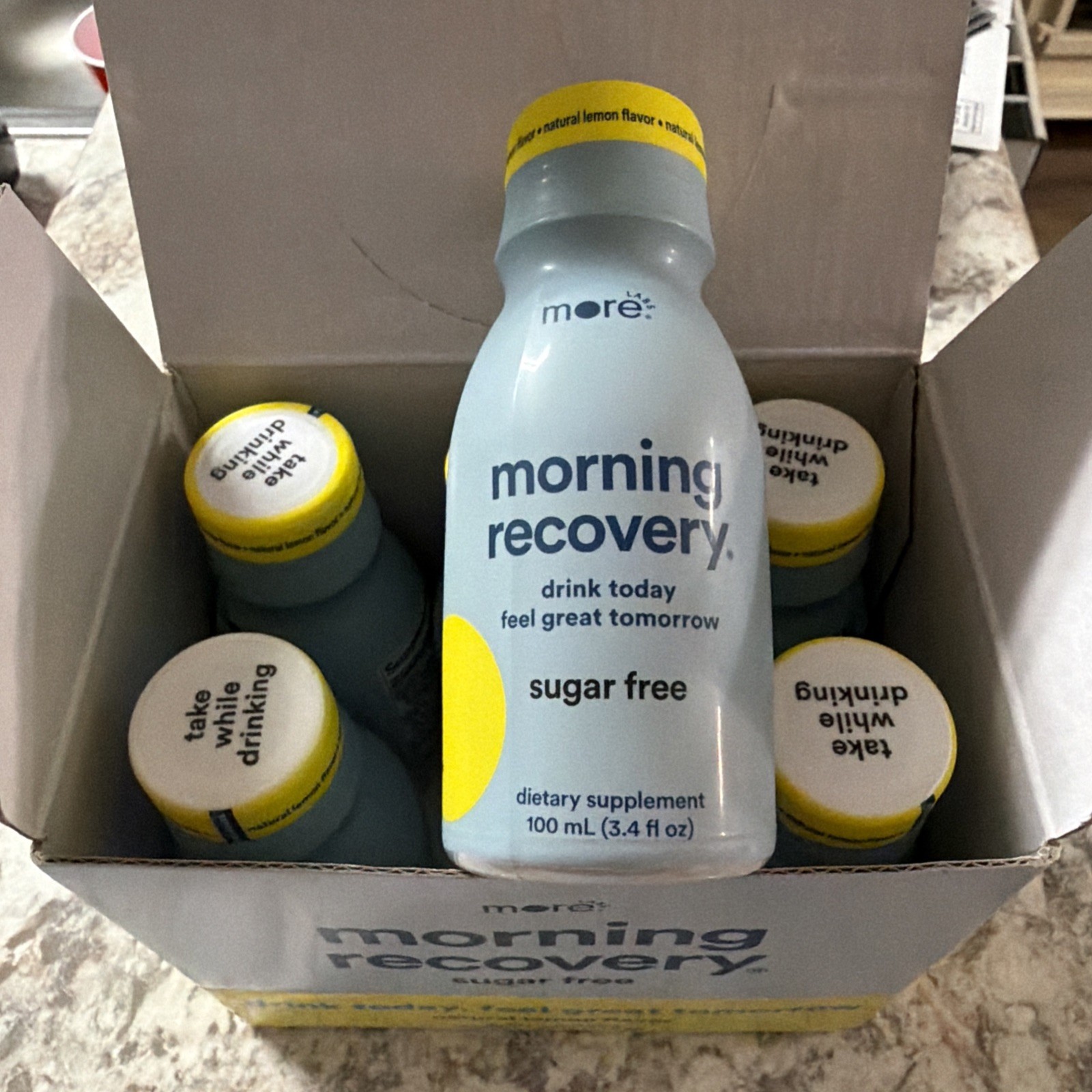 More Labs – Morning Recovery Drink – Supplement Lemon – Sugar Free – 6 Bottles