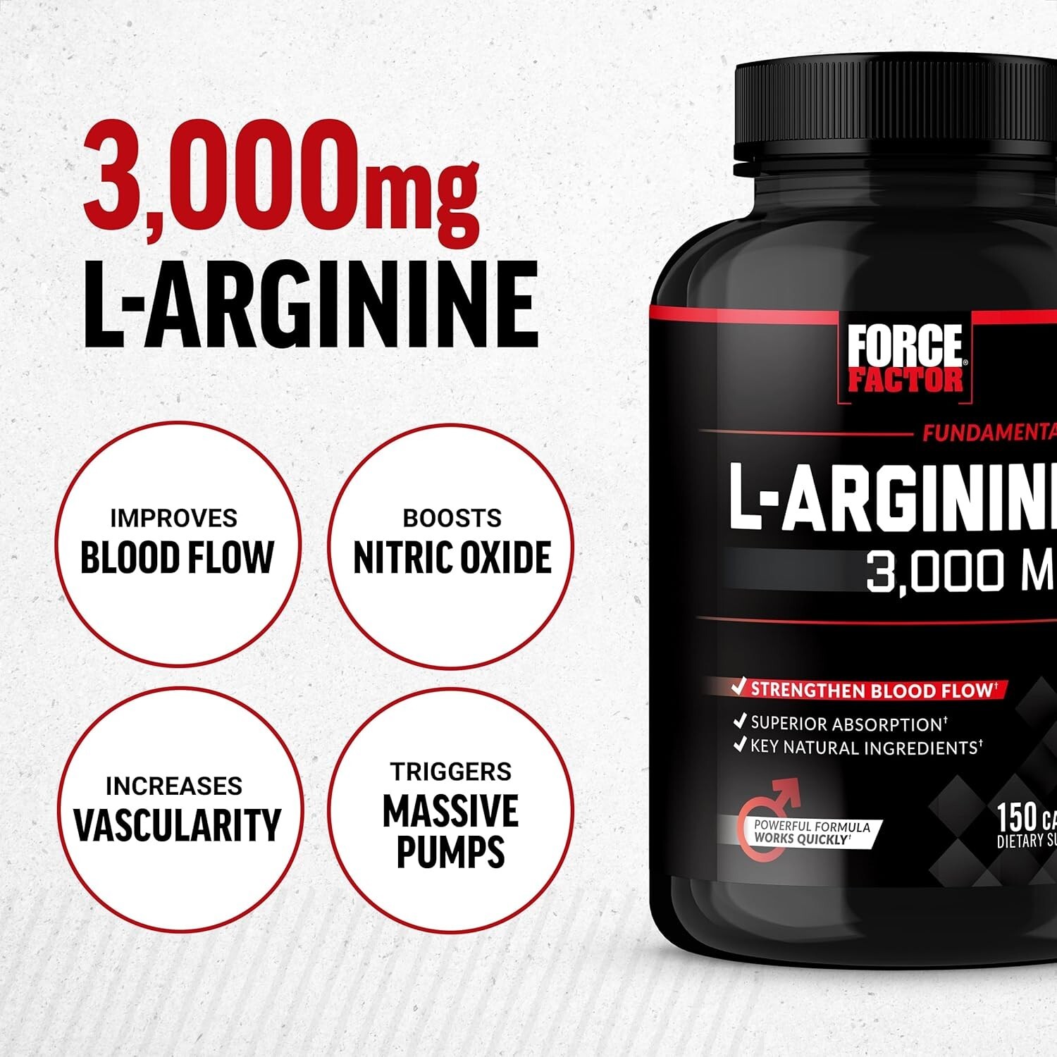 Oxido Nitrico y L-arginina Extra Fuerte Para Aumentar La Energia Muscular 150 C