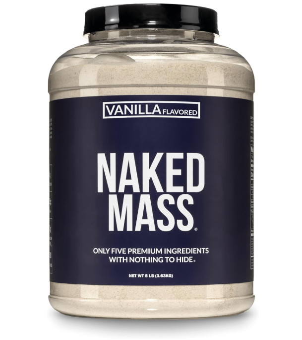 NAKED Vanilla Mass Weight Gainer Protein Powder, 8 lb, 1,260 Calories, 11 Servin