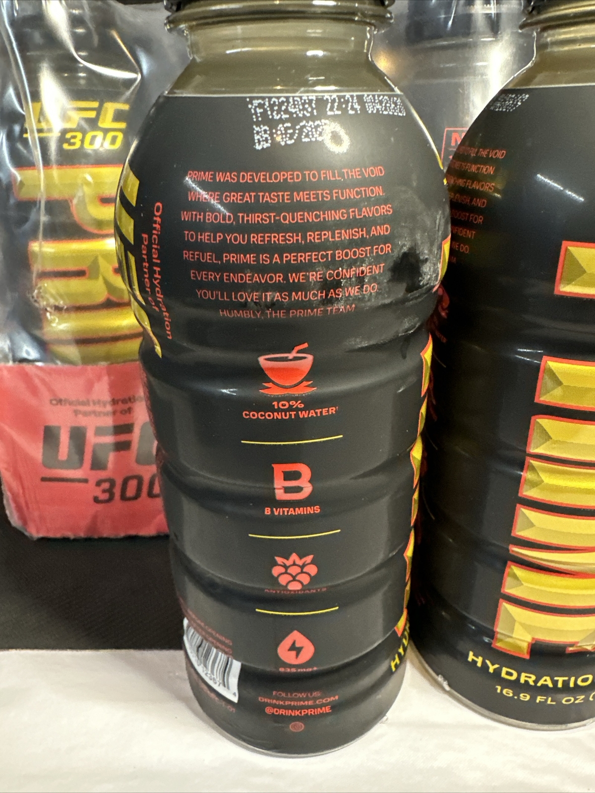 Two 2x Prime Hydration with BCAA Blend for Muscle Recovery – UFC 300 Rare LE