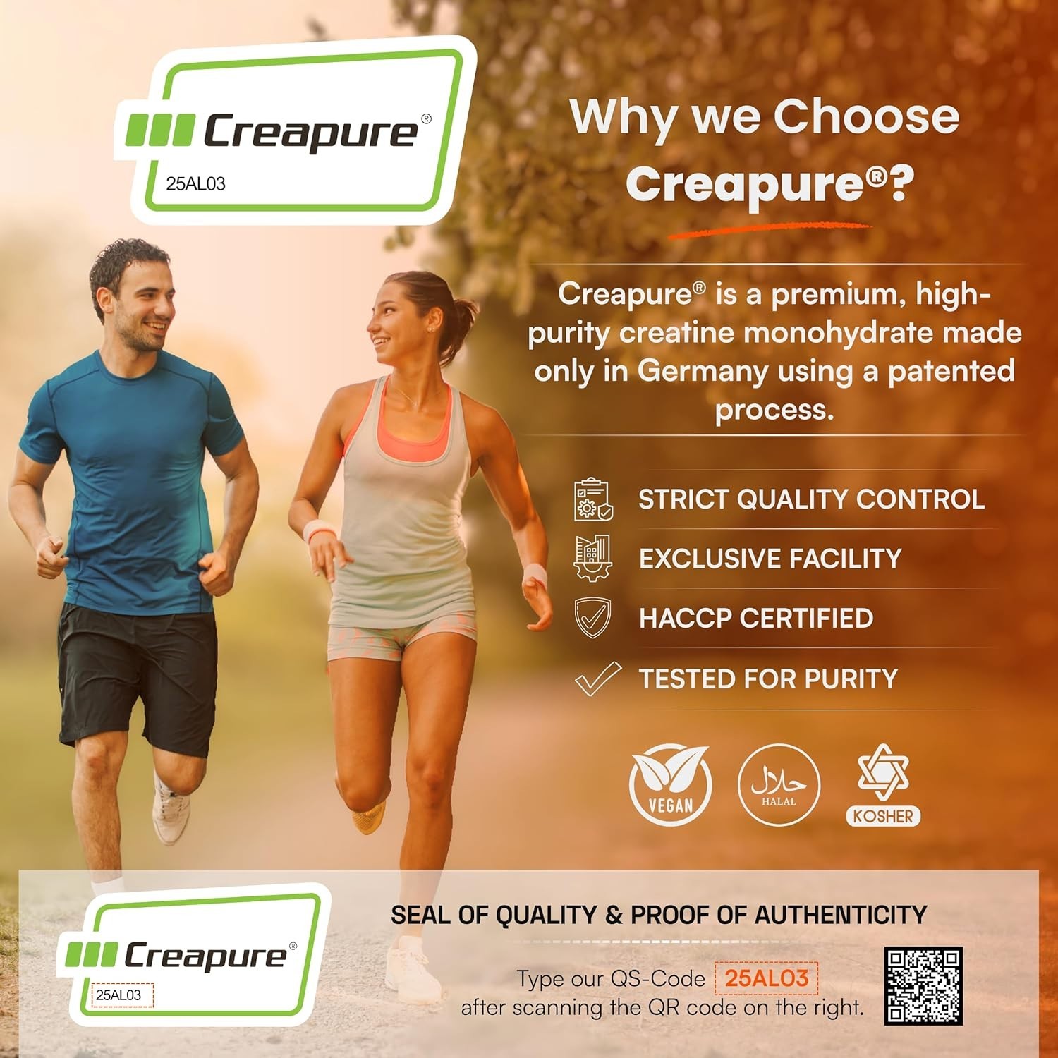 Creapure Creatine Monohydrate Powder 60 Servings Unflavored NSF