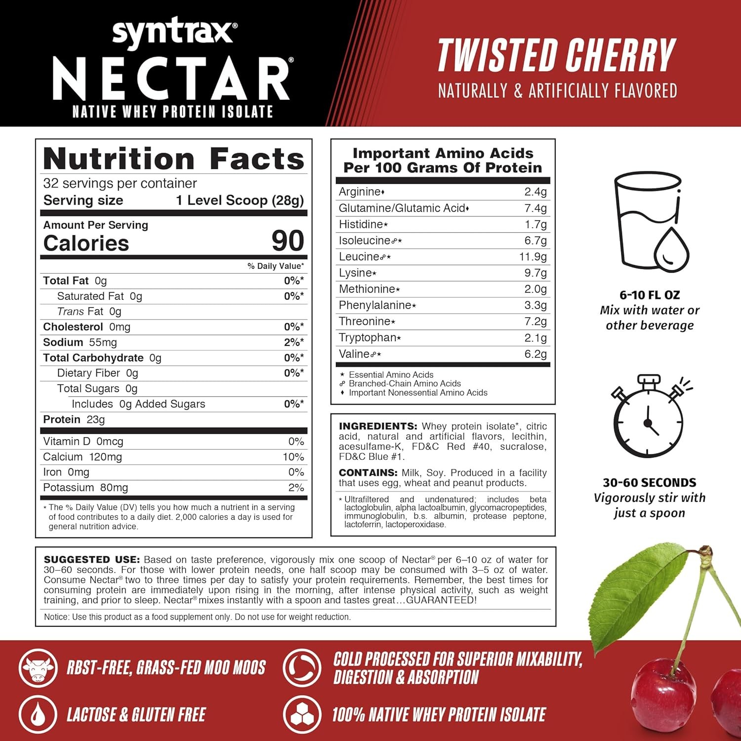 Syntrax Nectar 2lb Protein Powder – Twisted Cherry