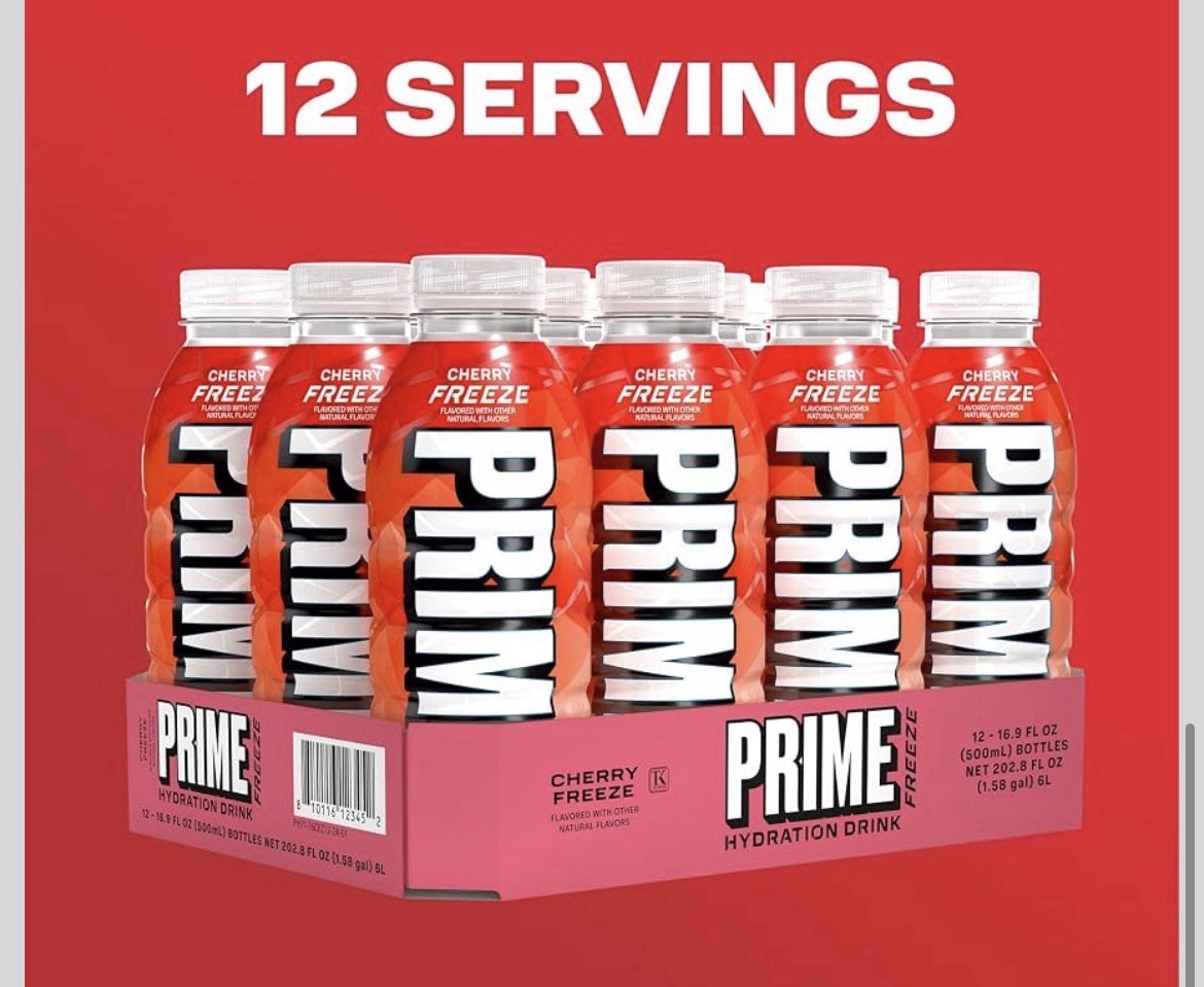 PRIME Hydration CHERRY FREEZE, Sports Drinks with Coconut Water