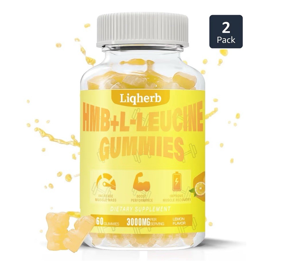 2 Pack HMB and L-Leucine Gummies, 3000mg HMB and Leucine Amino Acid for Muscle