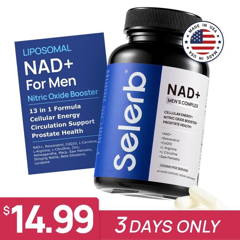 Selerb NAD+ Supplement for MenC With Liposomal-NAD+,CoQ10,L-Carnitine,L-Arginine