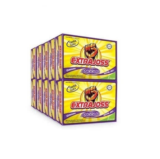 Extra Joss – Energy Drink for Men, Active /Grape /Mango 1 BOX (12 sachet 100%ORI