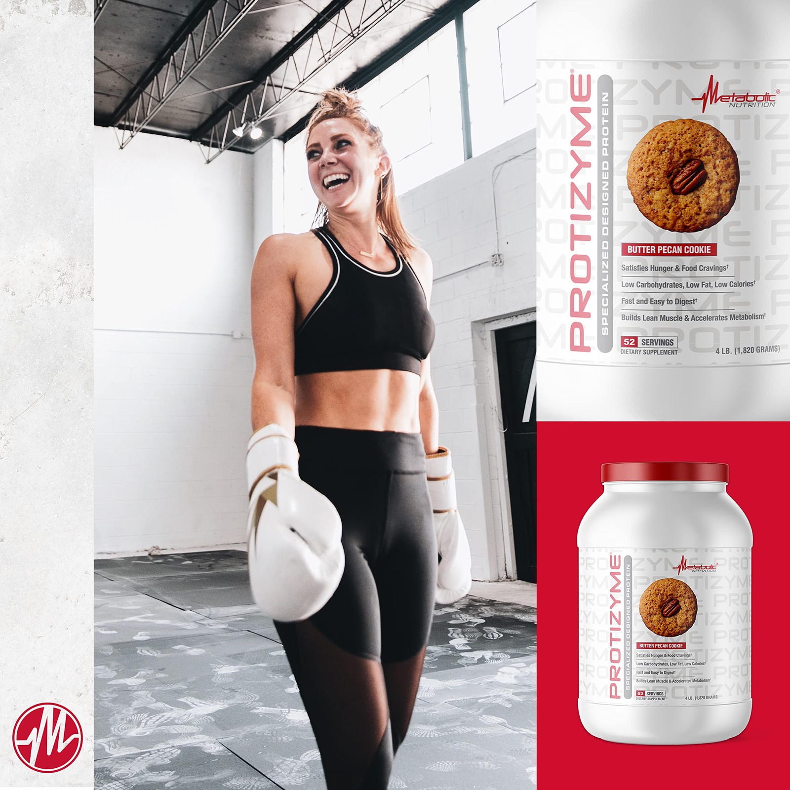 Metabolic Nutrition Protizyme 100 Whey Protein Powder High Protein Carb Fat
