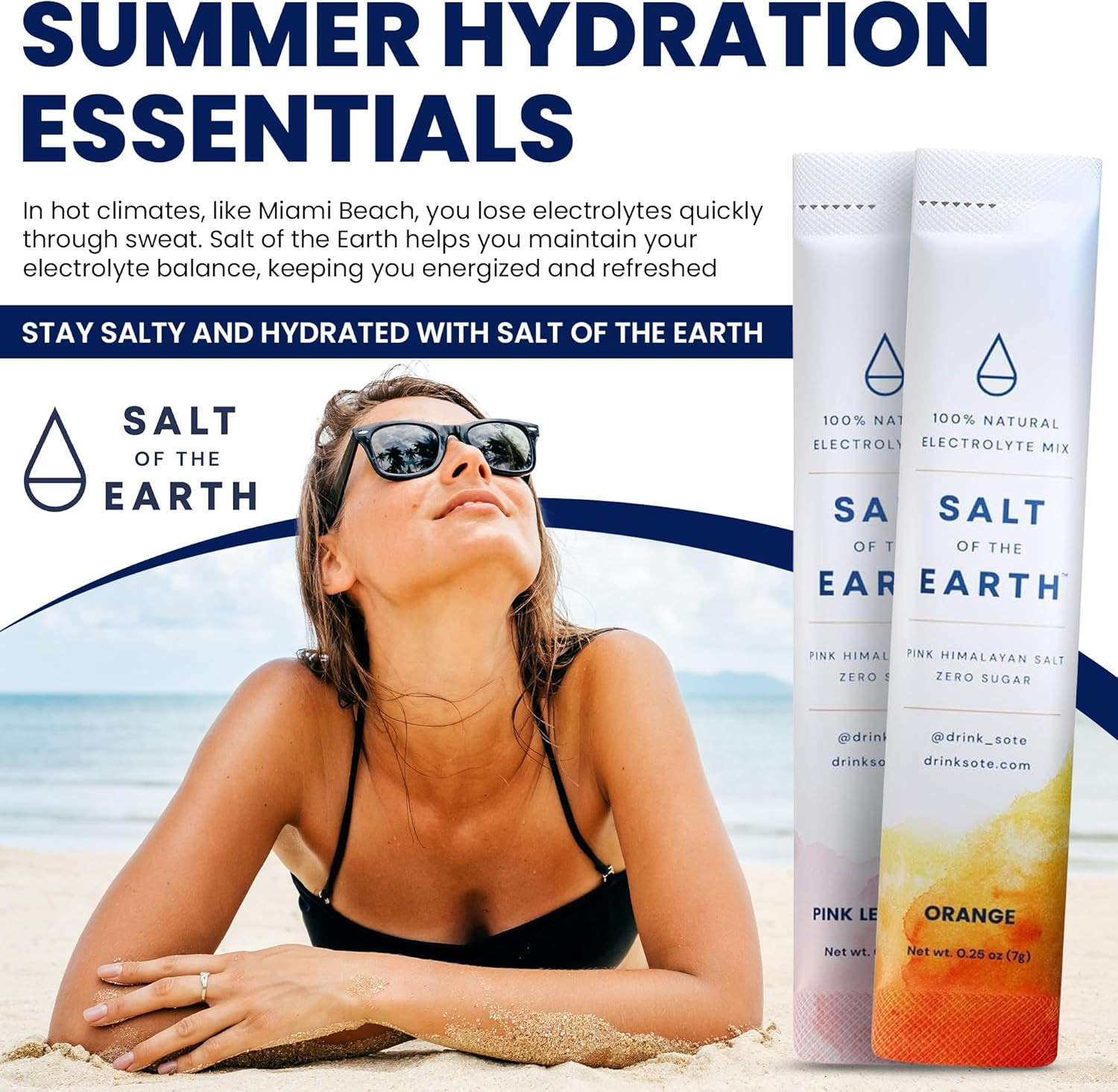 Premium Zero-Sugar Electrolyte – Made with Pink Himalayan Salt – Hydration Powde
