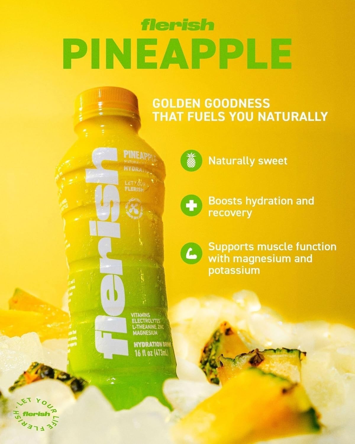 FLERISH Enhanced Hydration Drink | Watermelon-Based Functional 12 Pack