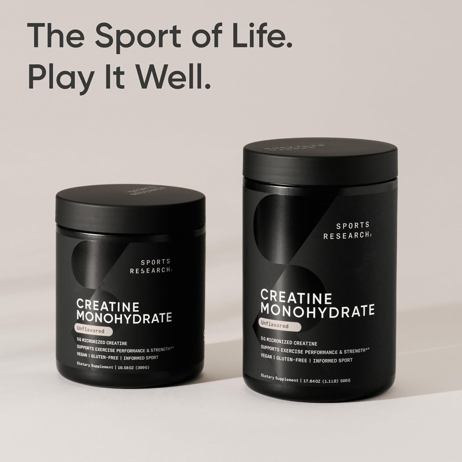 Sports Research Creatine Monohydrate – Gain Lean Muscle, Improve Performance and