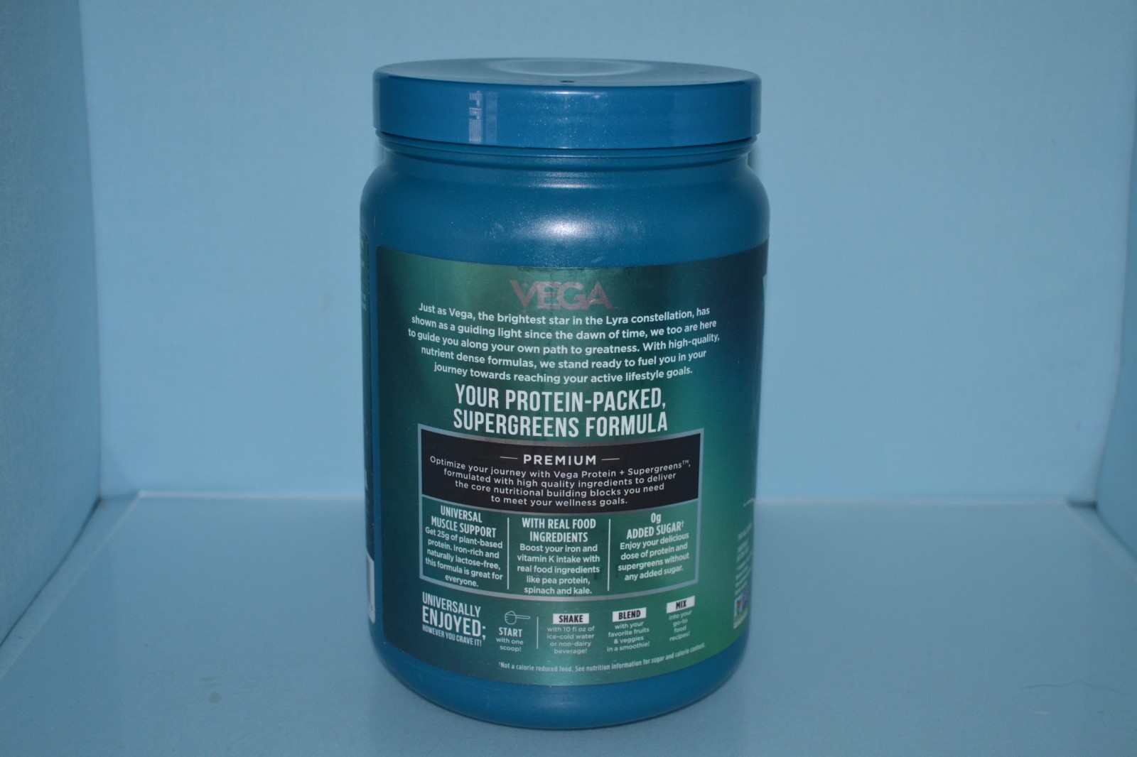 Vega Premium Protein + Supergreens, Creamy Vanilla, 11 Servings, Exp. 11/26