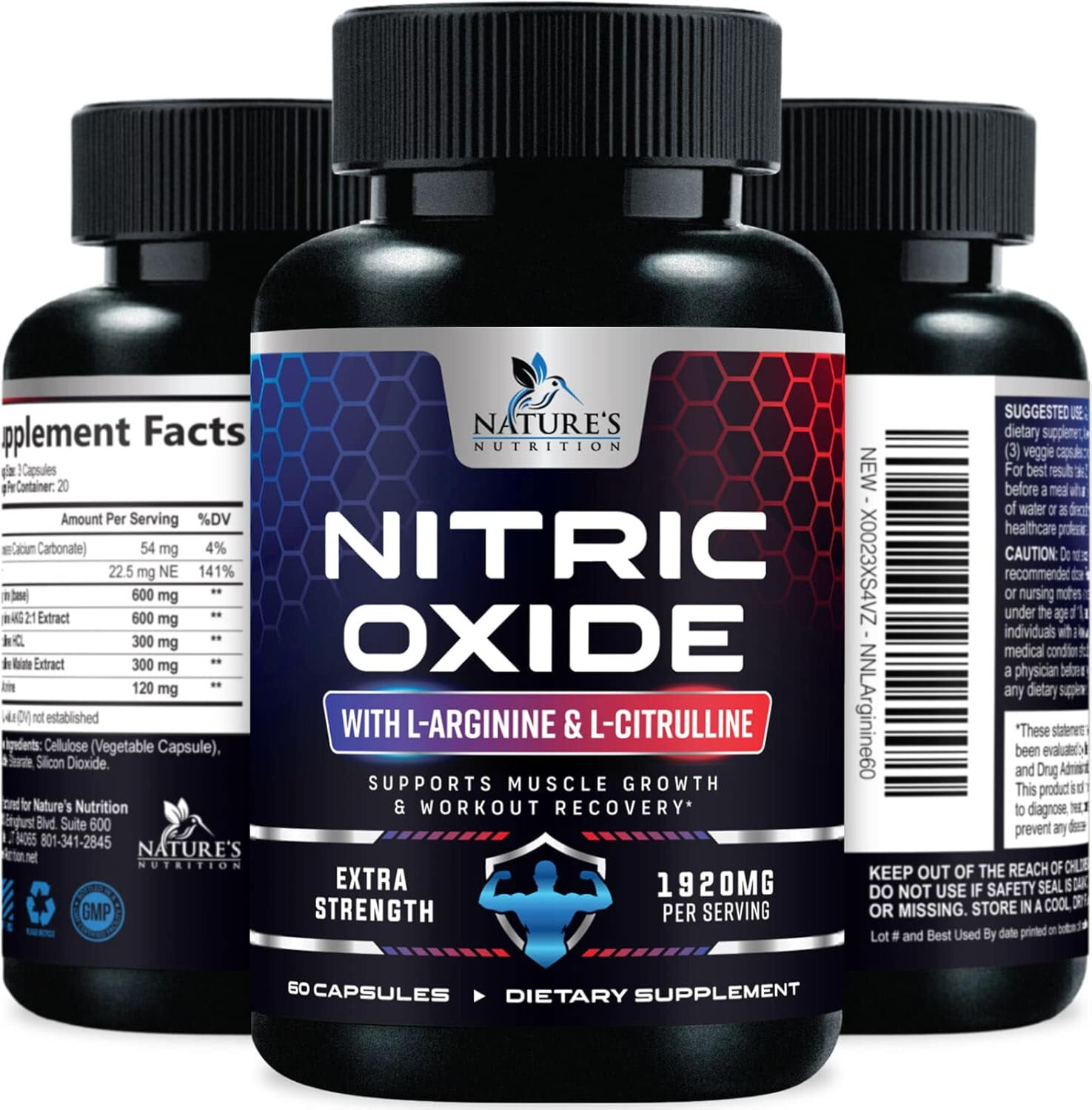Nitric Oxide Booster Extra Strength L Arginine 3X Strength Nitric Oxide Support