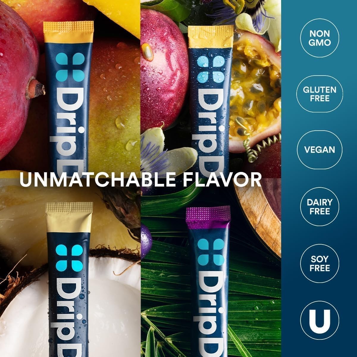 Hydration Packets – Tropical Variety Pack – Single Serve Electrolytes Powder …