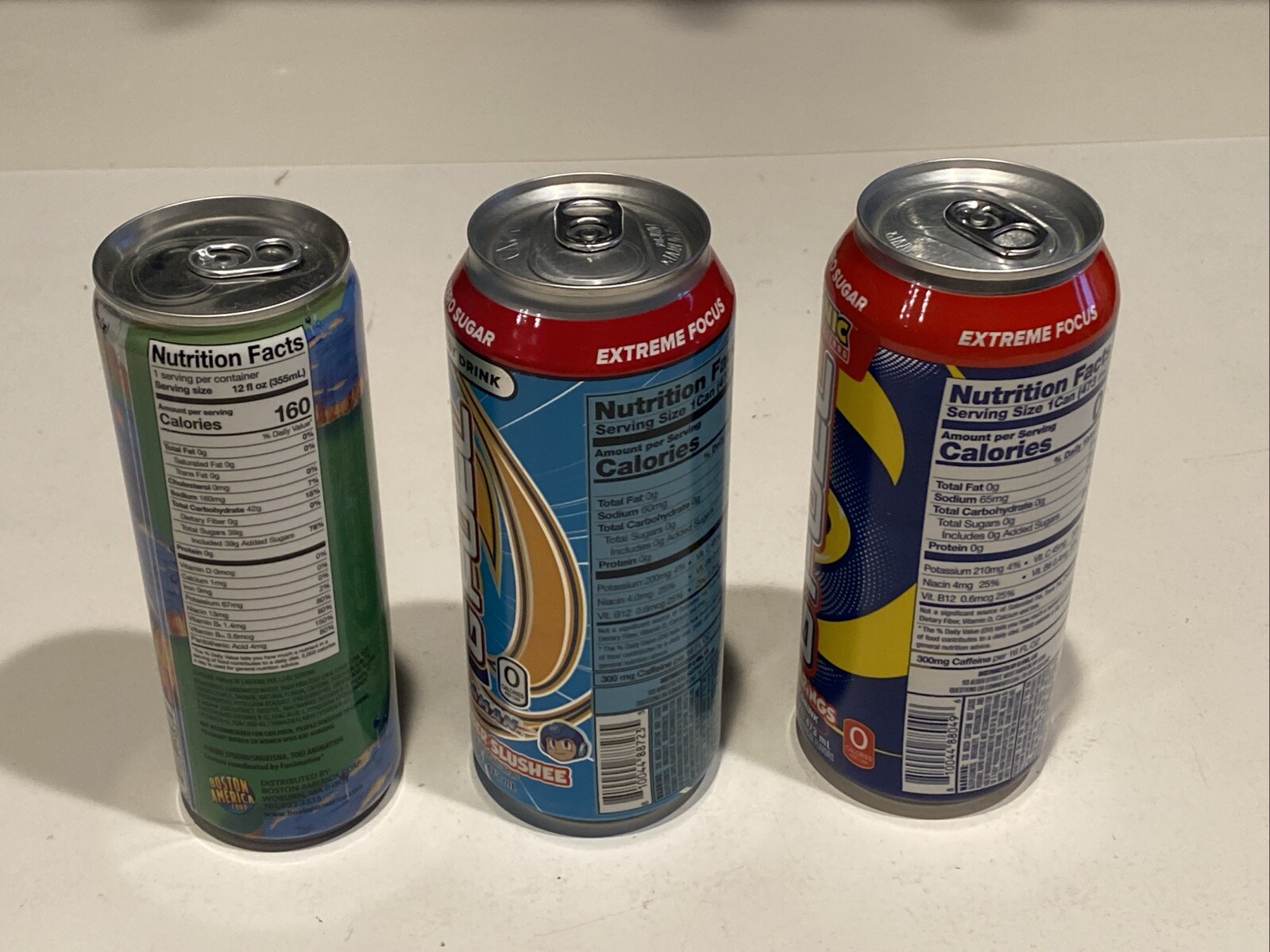 Megaman, Sonic The Hedgehog, DragonBall Z, LIMITED EDITION Energy Drinks