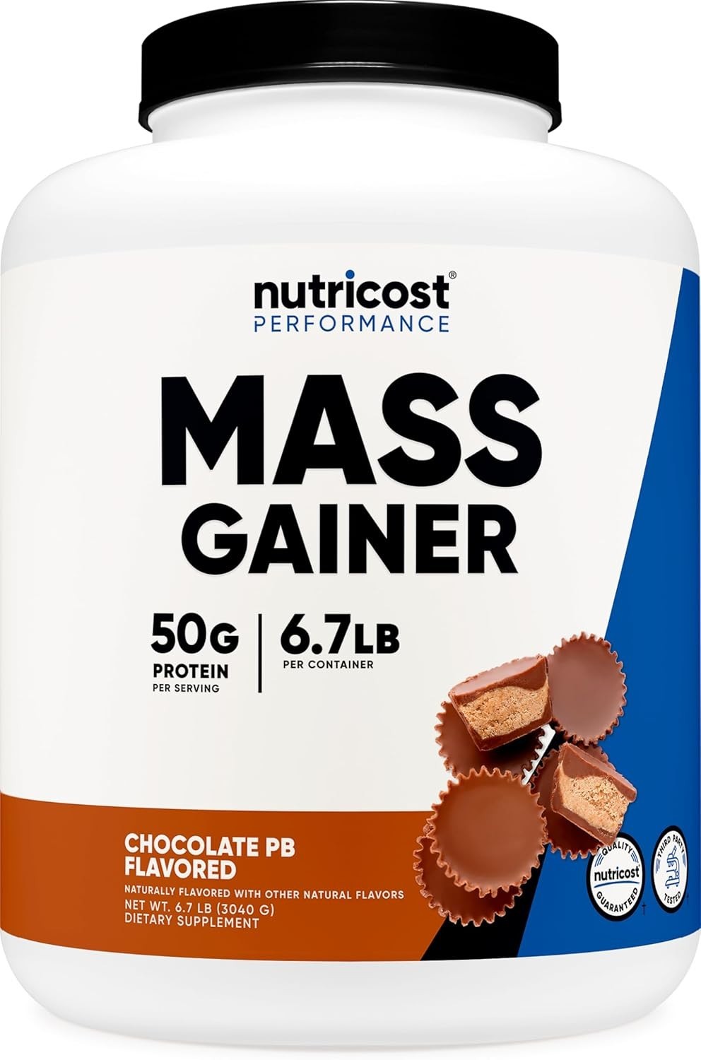 Nutricost Mass Gainer (Chocolate Peanut Butter Flavor, 6.7 LBS) 50 Grams of