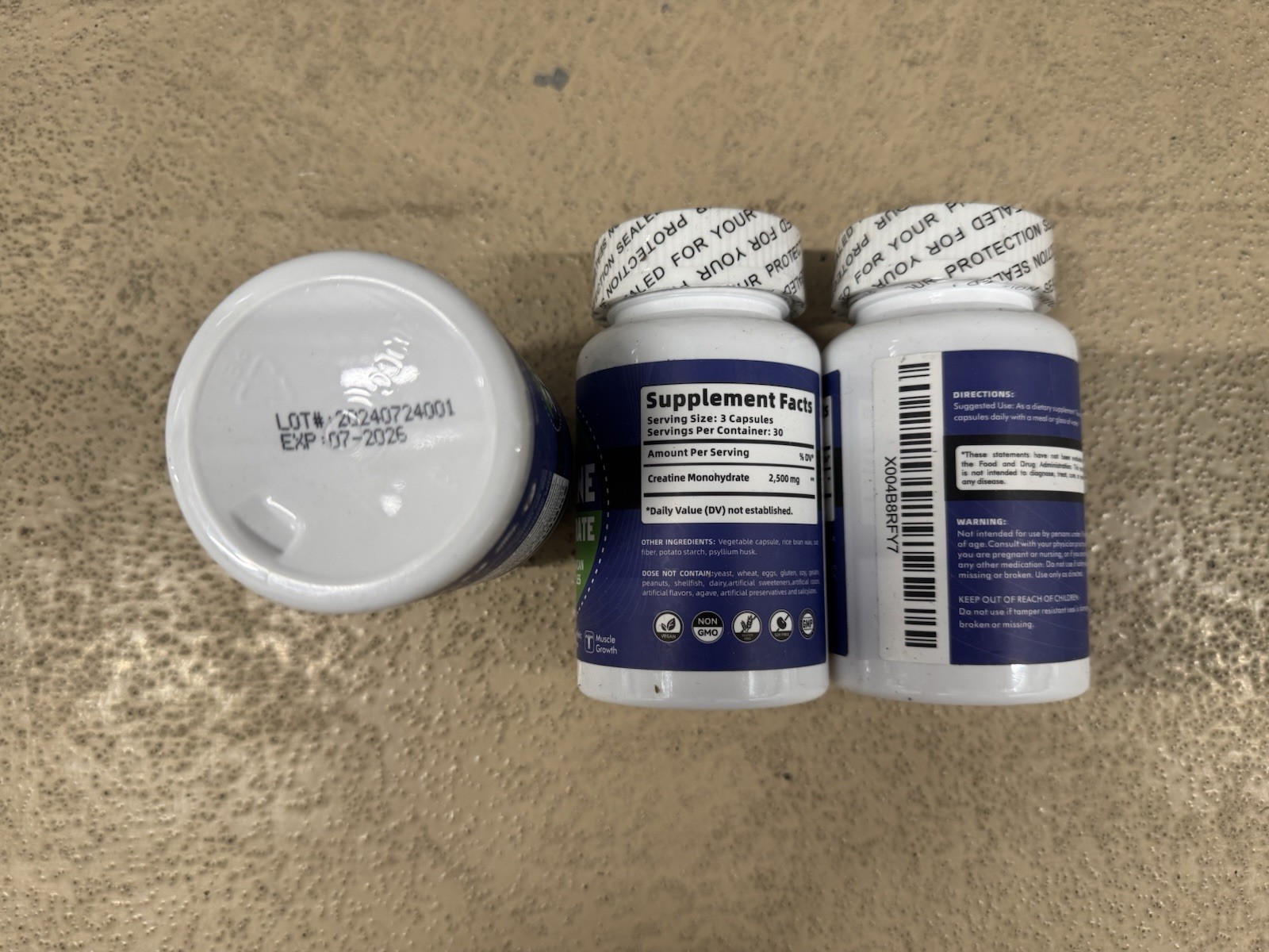 3X Noavii Creatine Monohydrate Muscle Gain 270 Capsules Exp. 07/2026 90 Each
