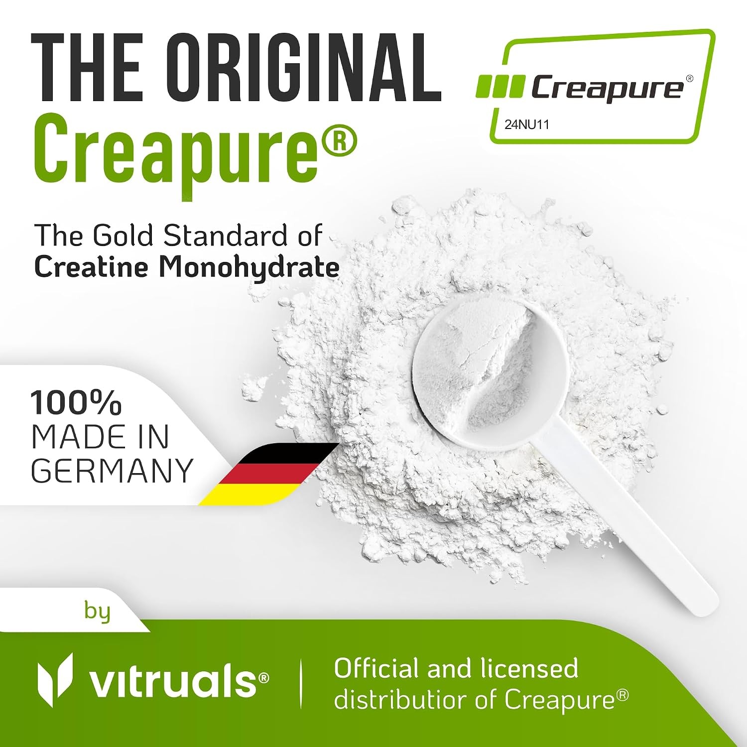 Creapure Creatine Monohydrate Powder – 10.58oz (0.66lb) (300g) German Creatine –
