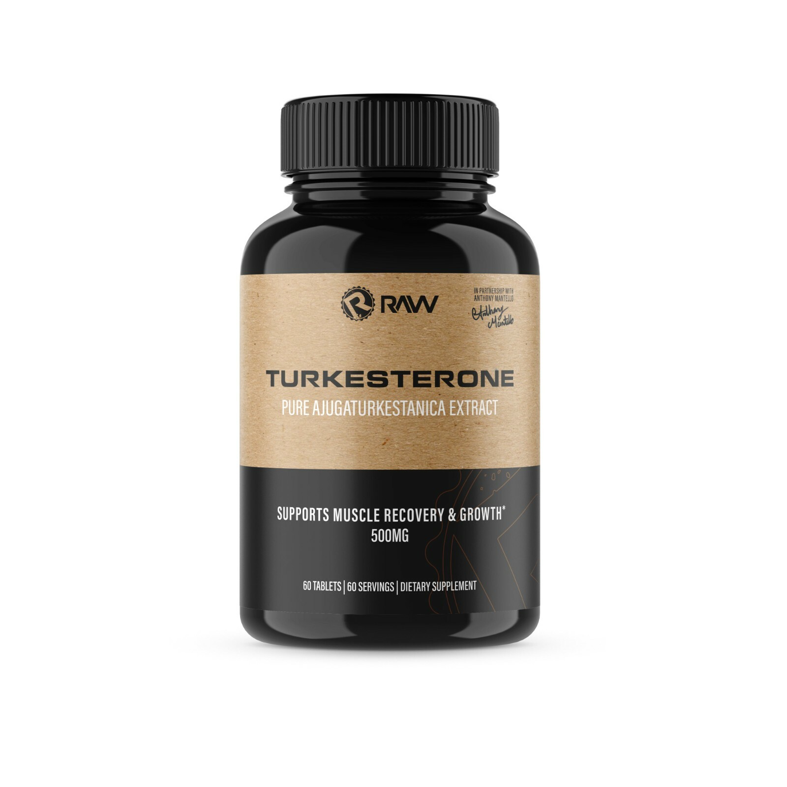 RAW Nutrition Pure Turkesterone Ajuga Turkestanica Extract 500mg 60 Capsules New