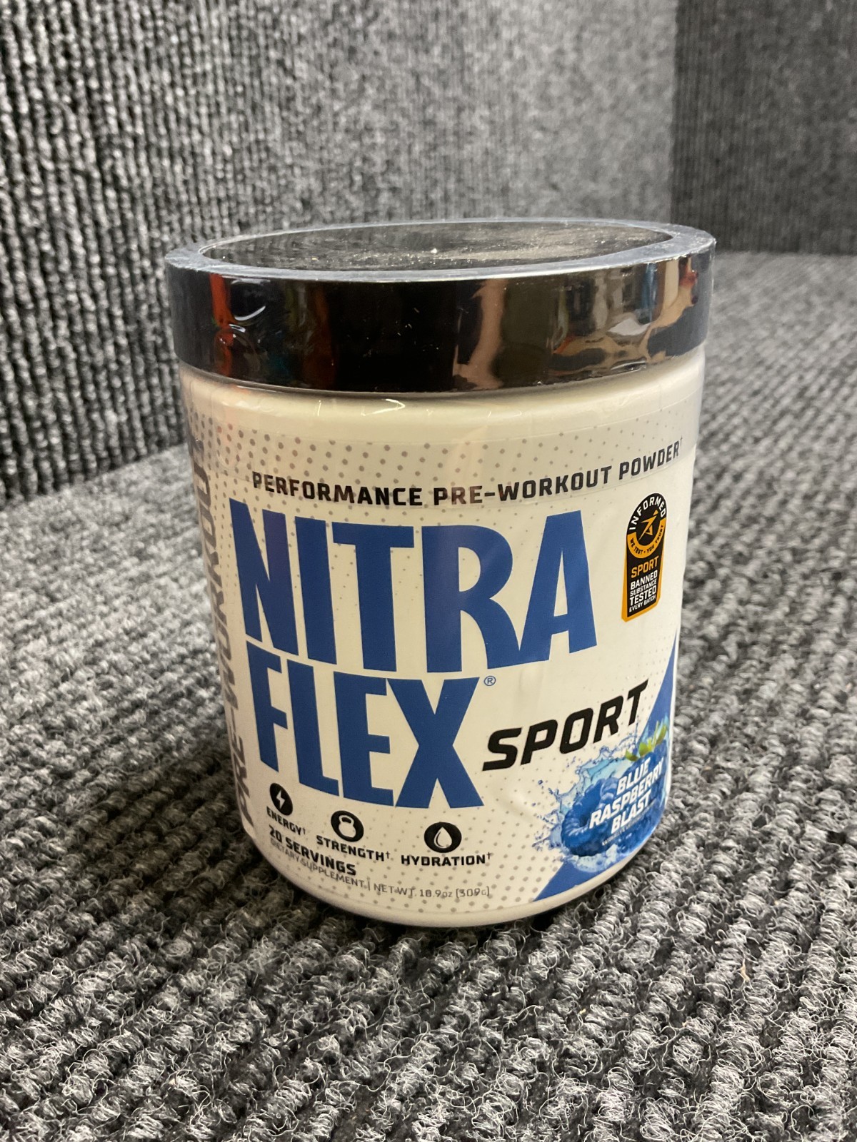 Nitraflex Sport Pre-Workout Powder 20 Servings – Blue Raspberry Exp 07/2027