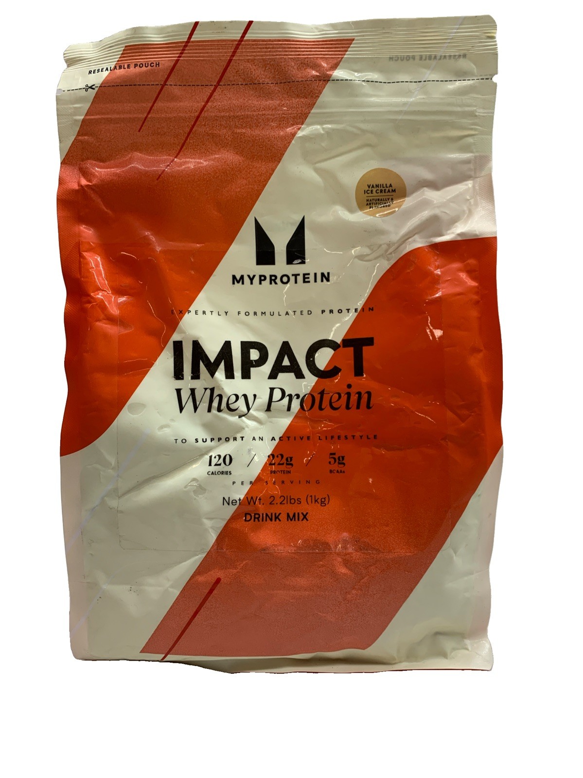 MyProtein Impact Whey Protein 2.2 Lbs Vanilla Ice Cream Drink Mix for Muscle