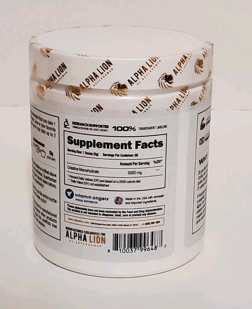 Alpha Lion Creatine Monohydrate Powder Strength Recovery Workout Supplement