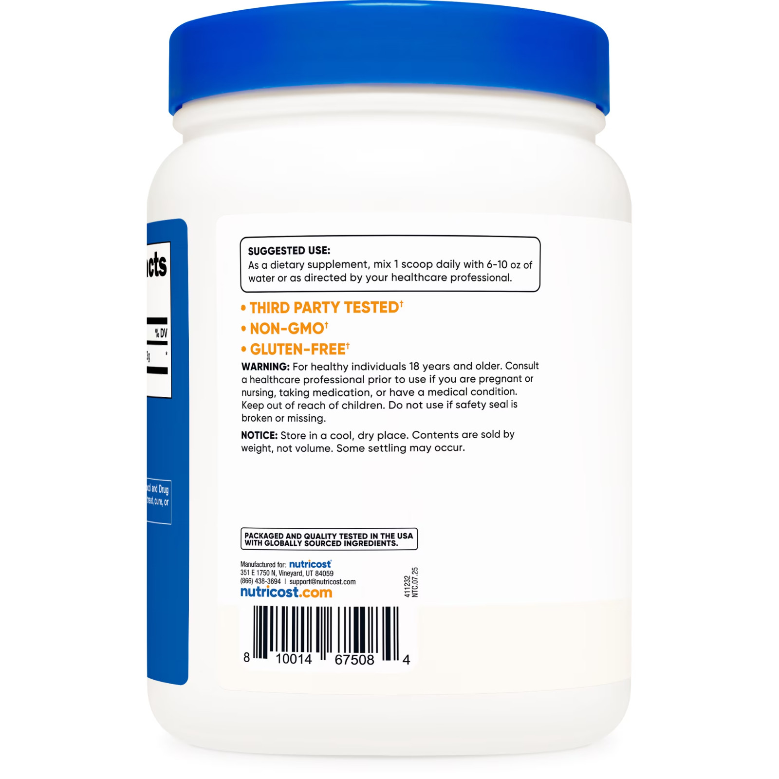 Nutricost L-Citrulline Malate 2:1 Powder 600g Pre Workout Supplement