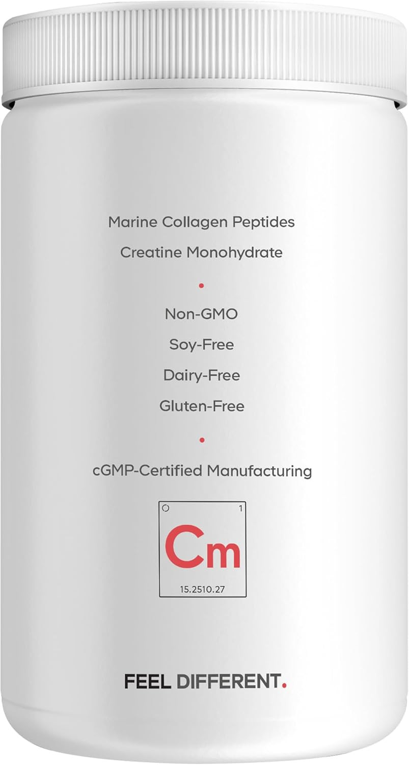 Codeage Creatine Collagen Peptides – Creatine Monohydrate Powder Supplement, Wil