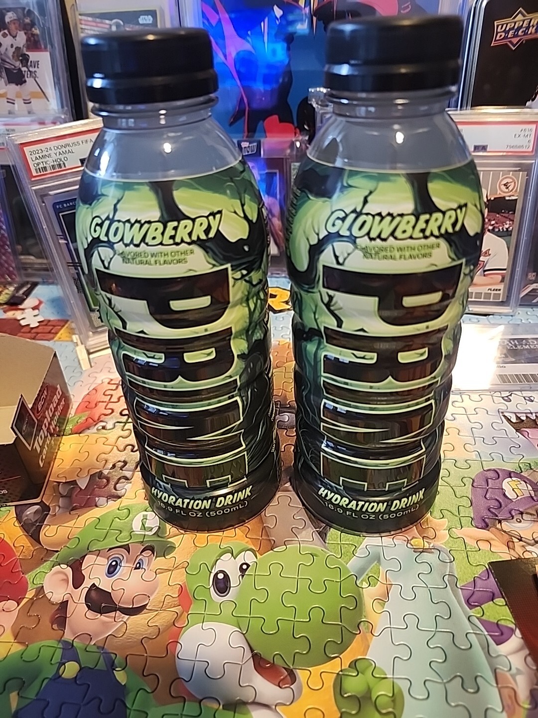 Prime Hydration Drink GlowBerry 16.9 FL OZ (Limited Edition) Glow In The Dark X2