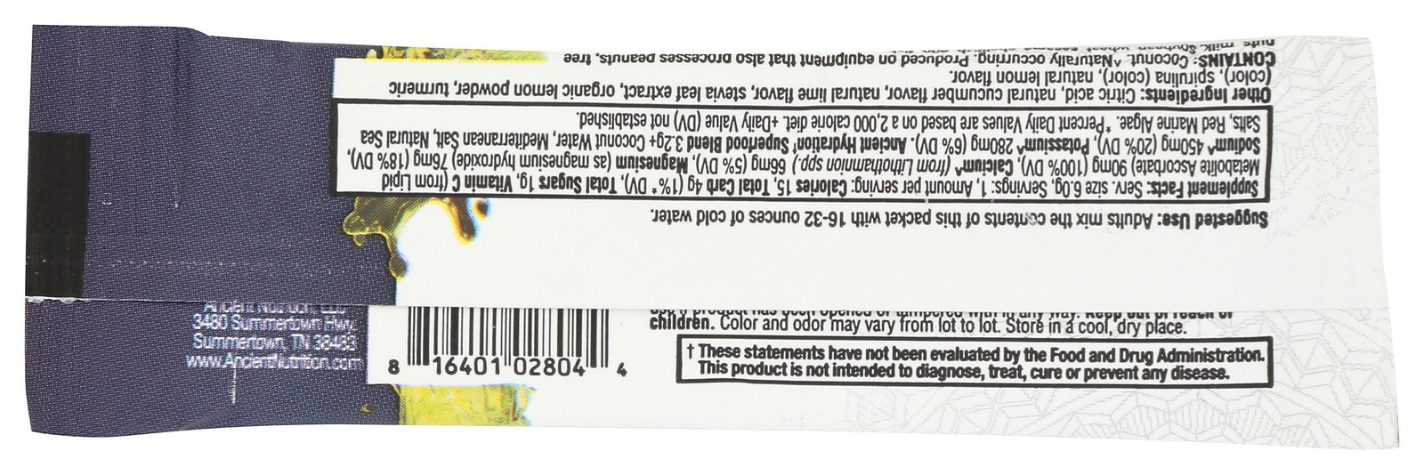 Lemon Lime Rapid Hydration Powder By Ancient Nutrition Dietary Supplement 15 …