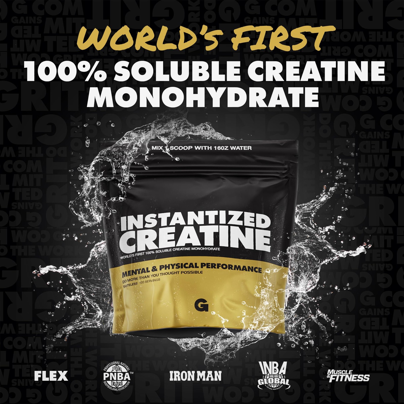 Gains in Bulk Instantized Creatine Monohydrate for 100 Servings (Pack of 1)