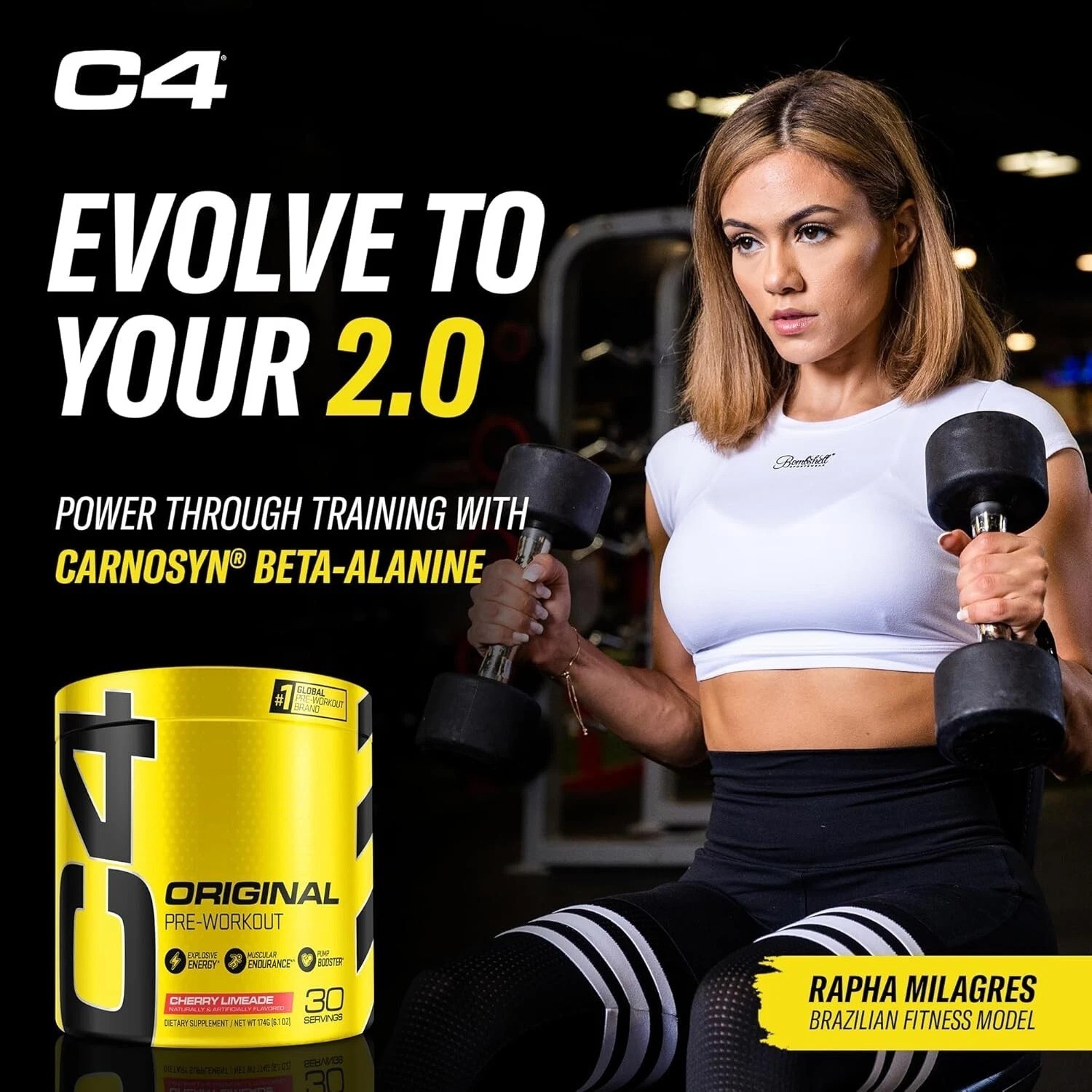 Sugar-Free Cherry Limeade Pre Workout Powder – 30 Servings for All Diets