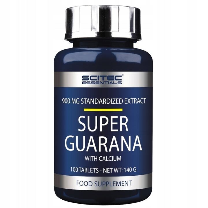 SCITEC SUPER GUARANA 100 tablets, pre-workout, energy
