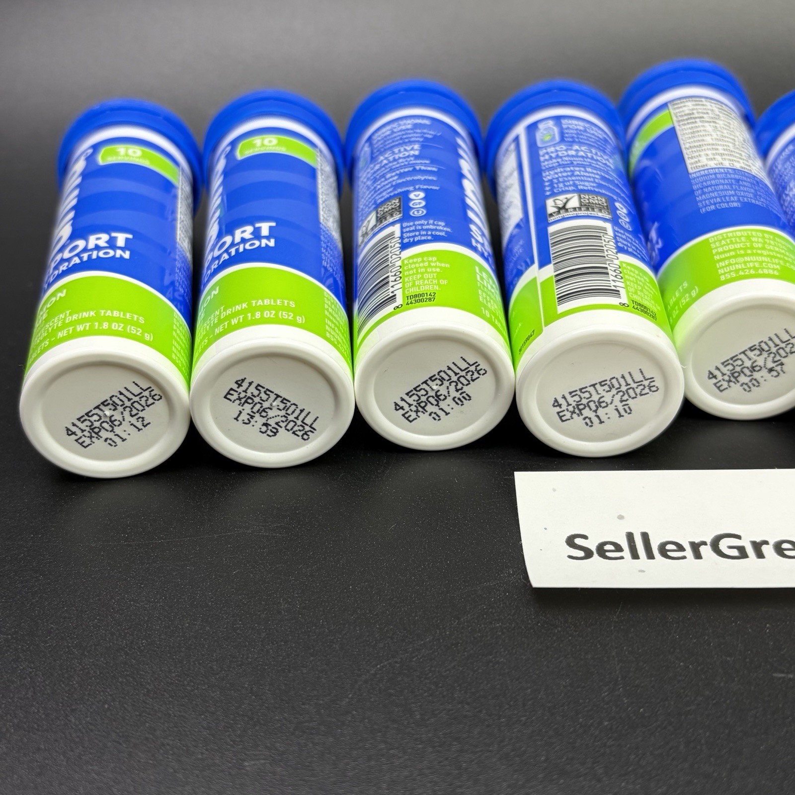 Nuun Sport Electrolyte Tablets Lemon Lime – 80 Count Pack (8 Tubes) EXP 6/26
