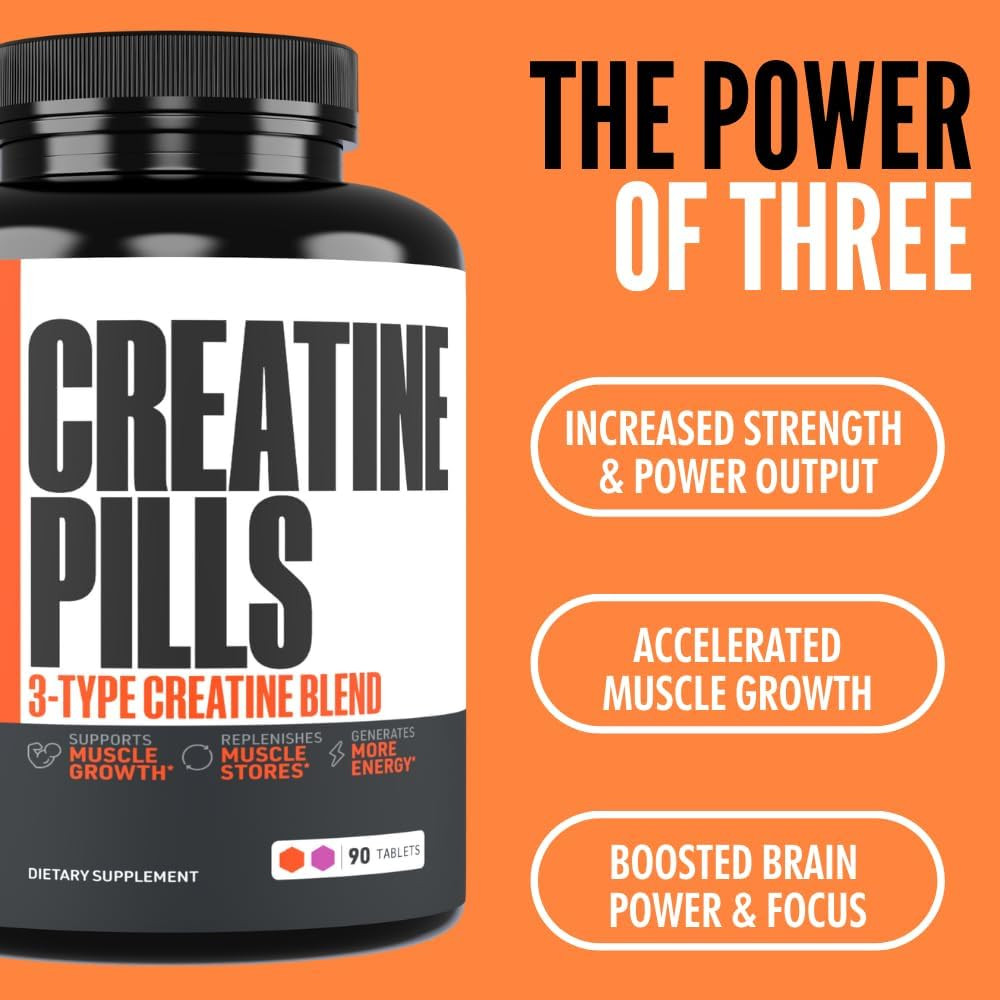 Creatine Pills 5G 3X Pure Creatine Monohydrate Pre Workout Muscle Mass Gainer…