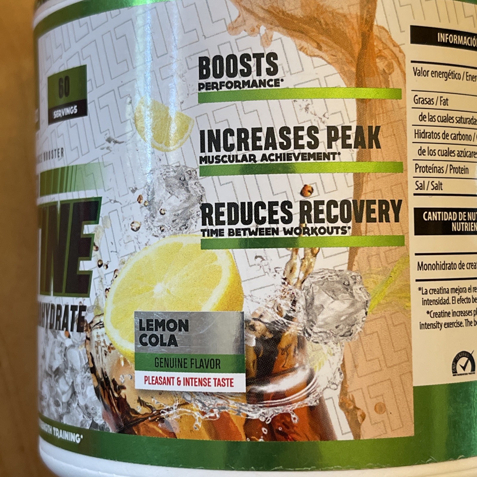 MILLION SUPPS 100% Micronized Creatine Monohydrate 10.58oz (LEMON COLA) New!