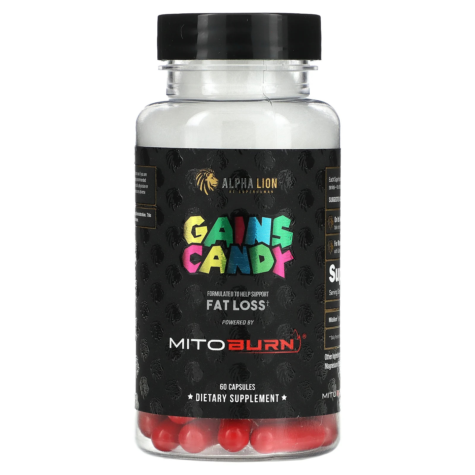 2 X ALPHA LION, Gains Candy, MitoBurn, 60 Capsules
