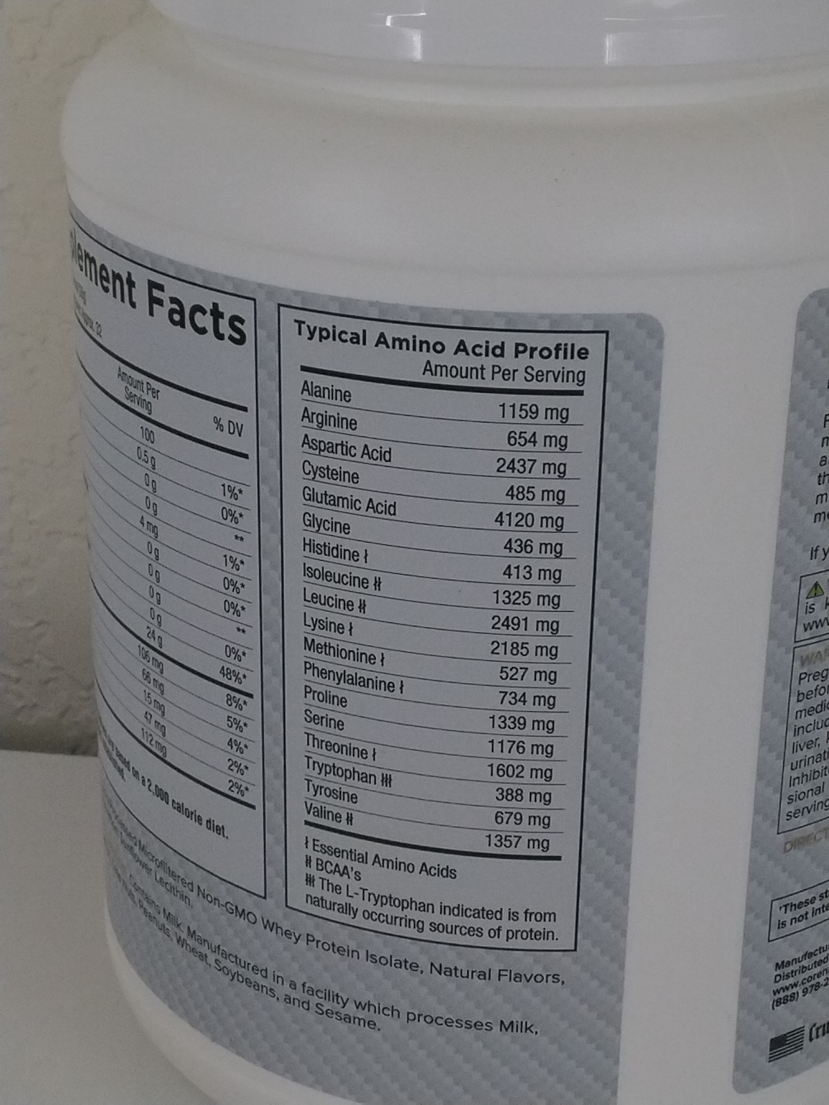 Core Nutritionals ISO Ultra-Pure Isolate Whey Protein 2lb Vanilla Cake