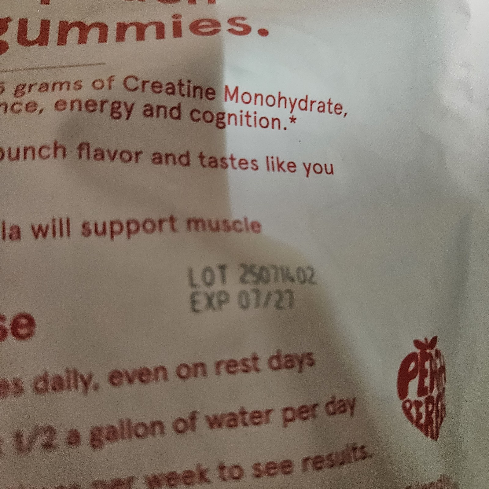 2 Bags Peach Perfect Creatine Monohydrate Gummies Tropical Punch 120ct × 2