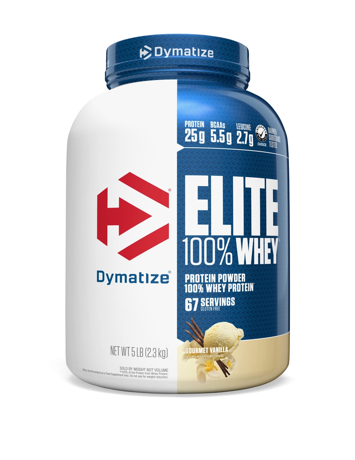 Elite 100 Whey Protein Powder Gourmet Vanilla 67 Servings 25G Protein Per Scoop