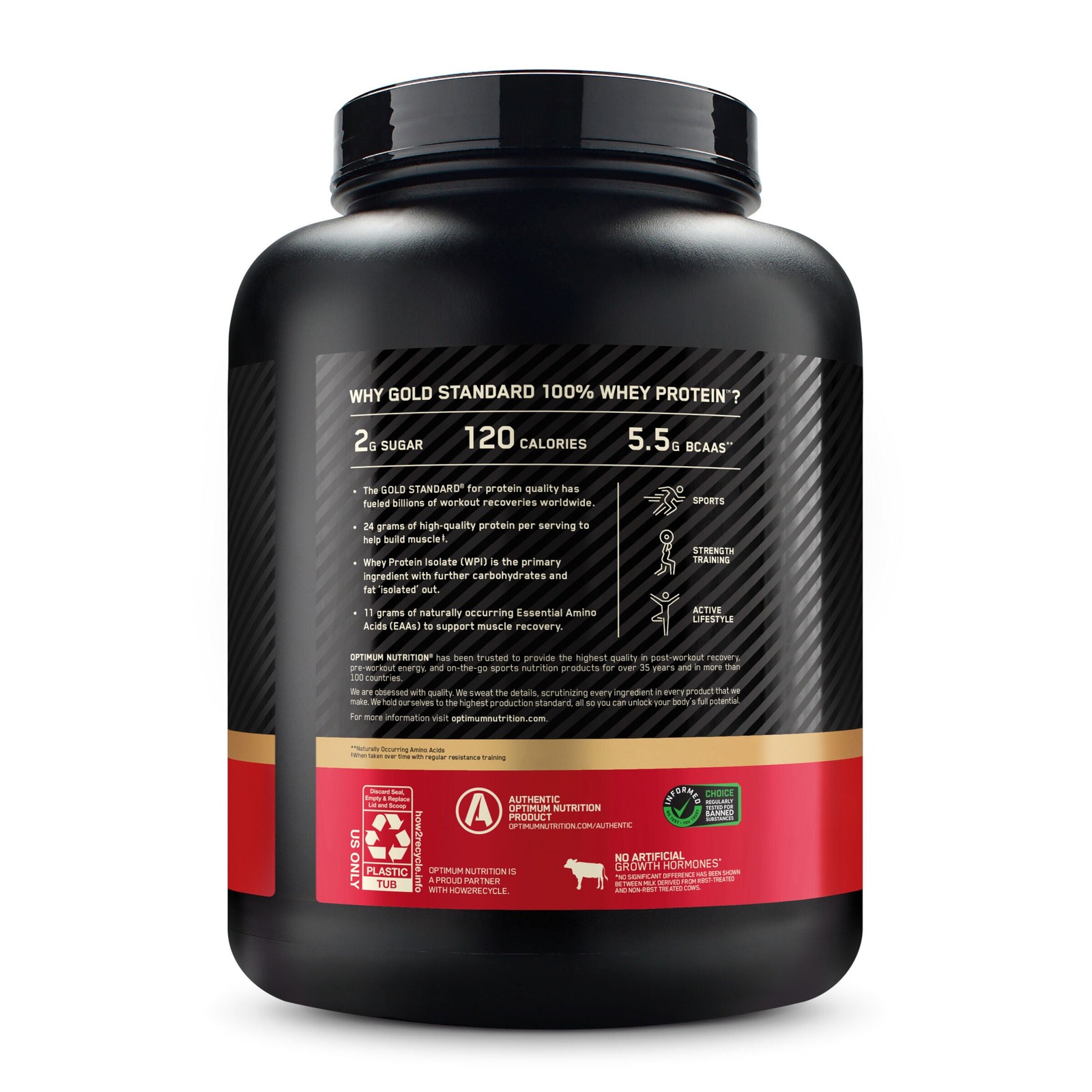 Gold Standard 100% Whey – Delicious Strawberry (73 Servings)