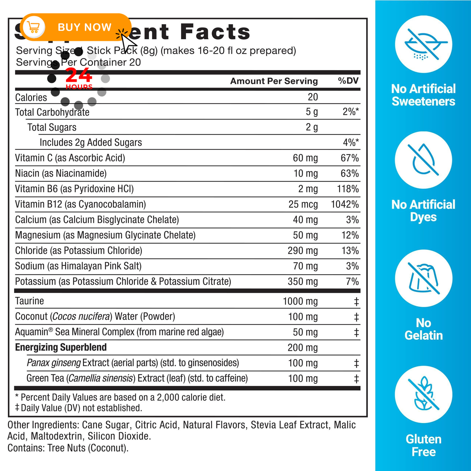 Force Factor Liquid Labs Energy Drink, 20 Servings (Pack of 1), Fruit Punch