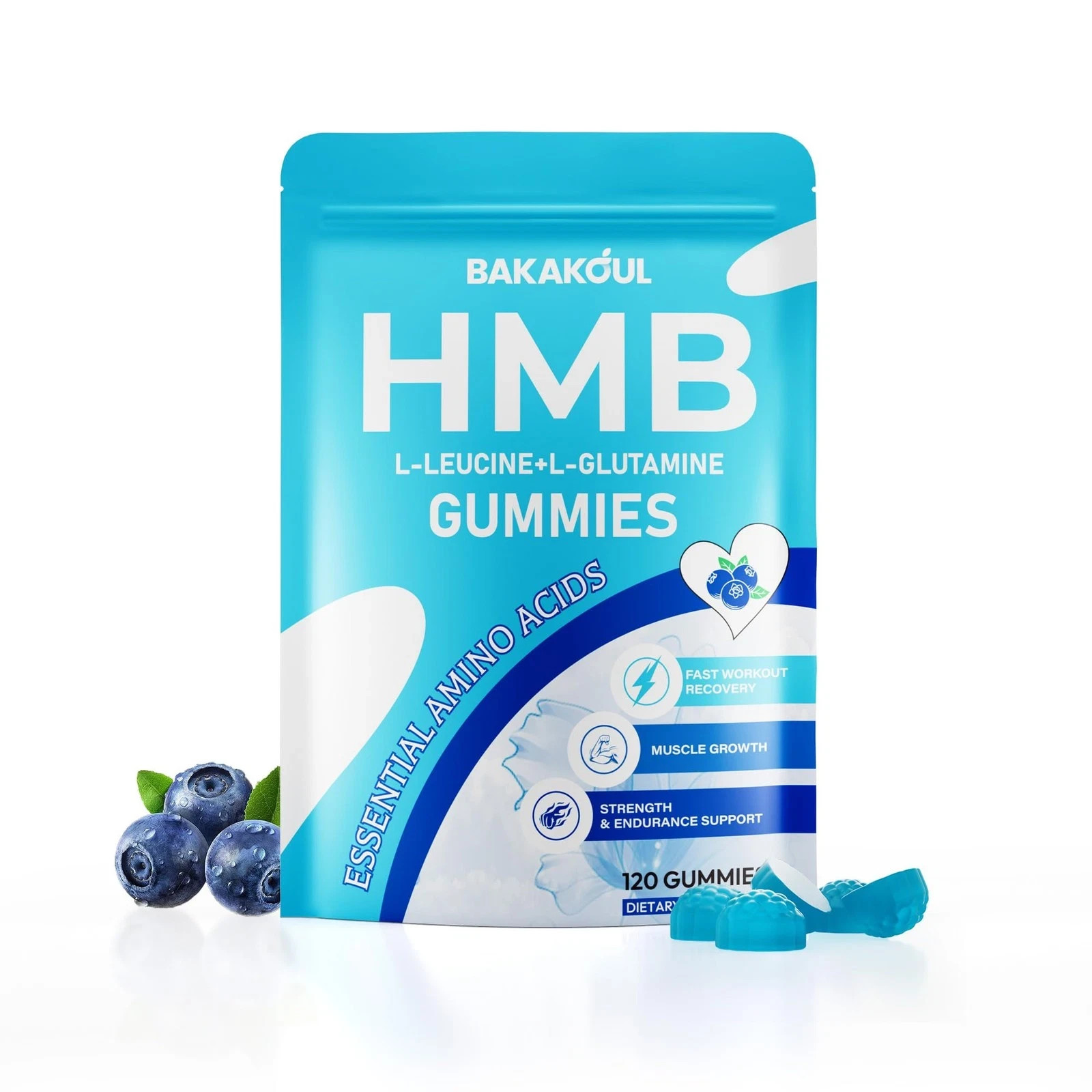 BAKAKOUL HMB and L-Leucine Gummies, HMB and Leucine Supplement Supports Muscl…