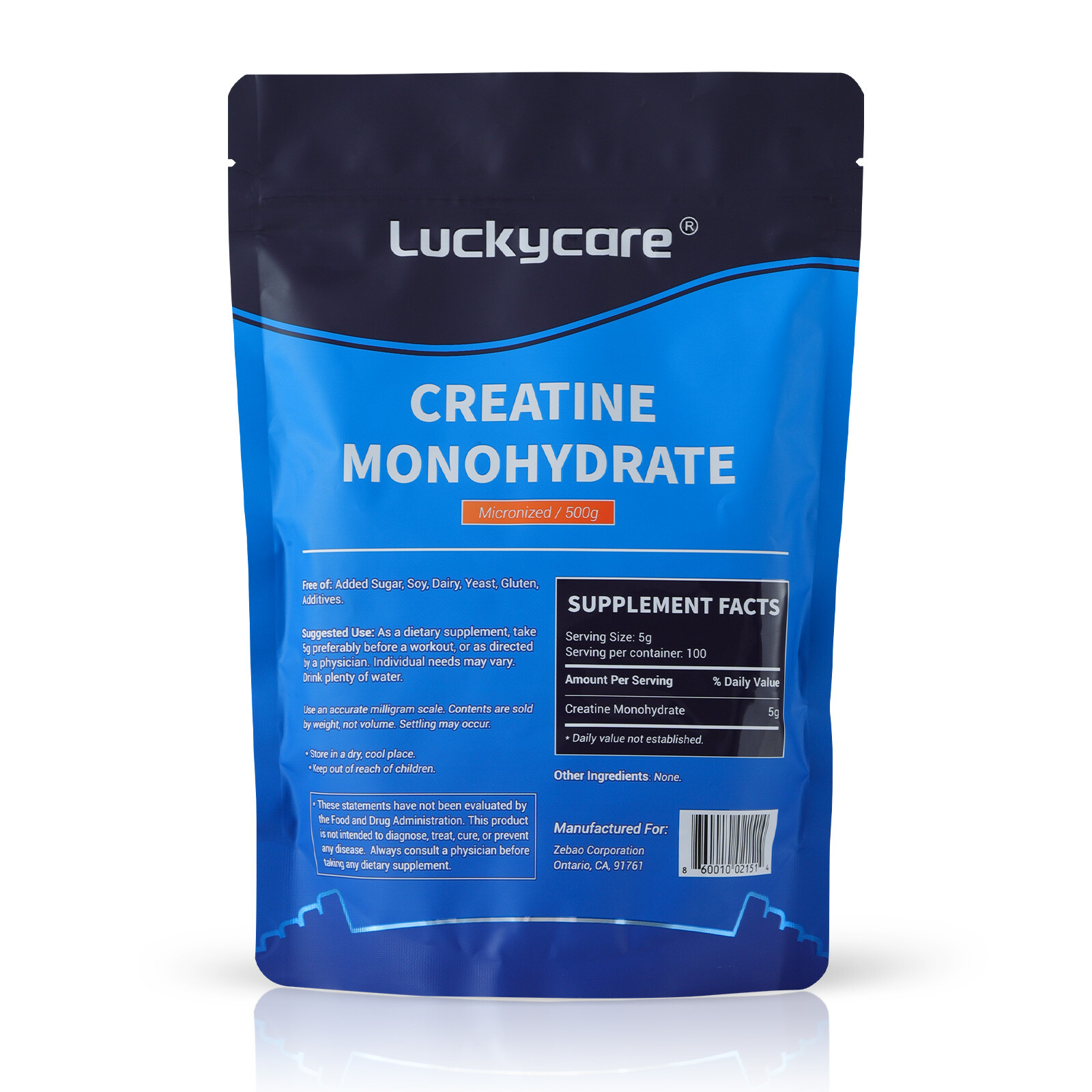 500g Micronized Creatine Monohydrate Powder Unflavored Vegan Friendly 100Serving