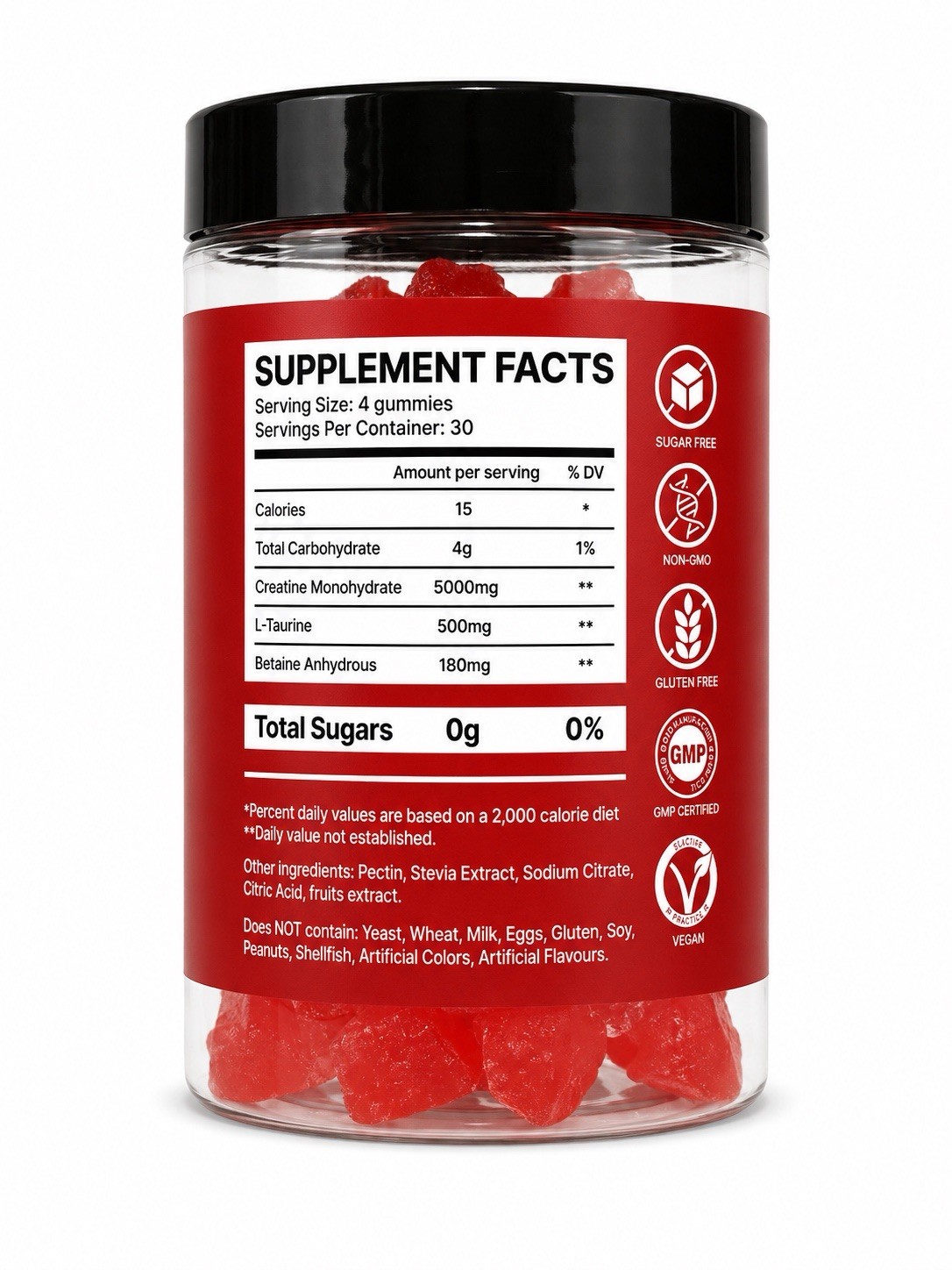 Active Health Labs Creatine Gummies Mixed Berry 5000mg Sugar-Free 120 Ct