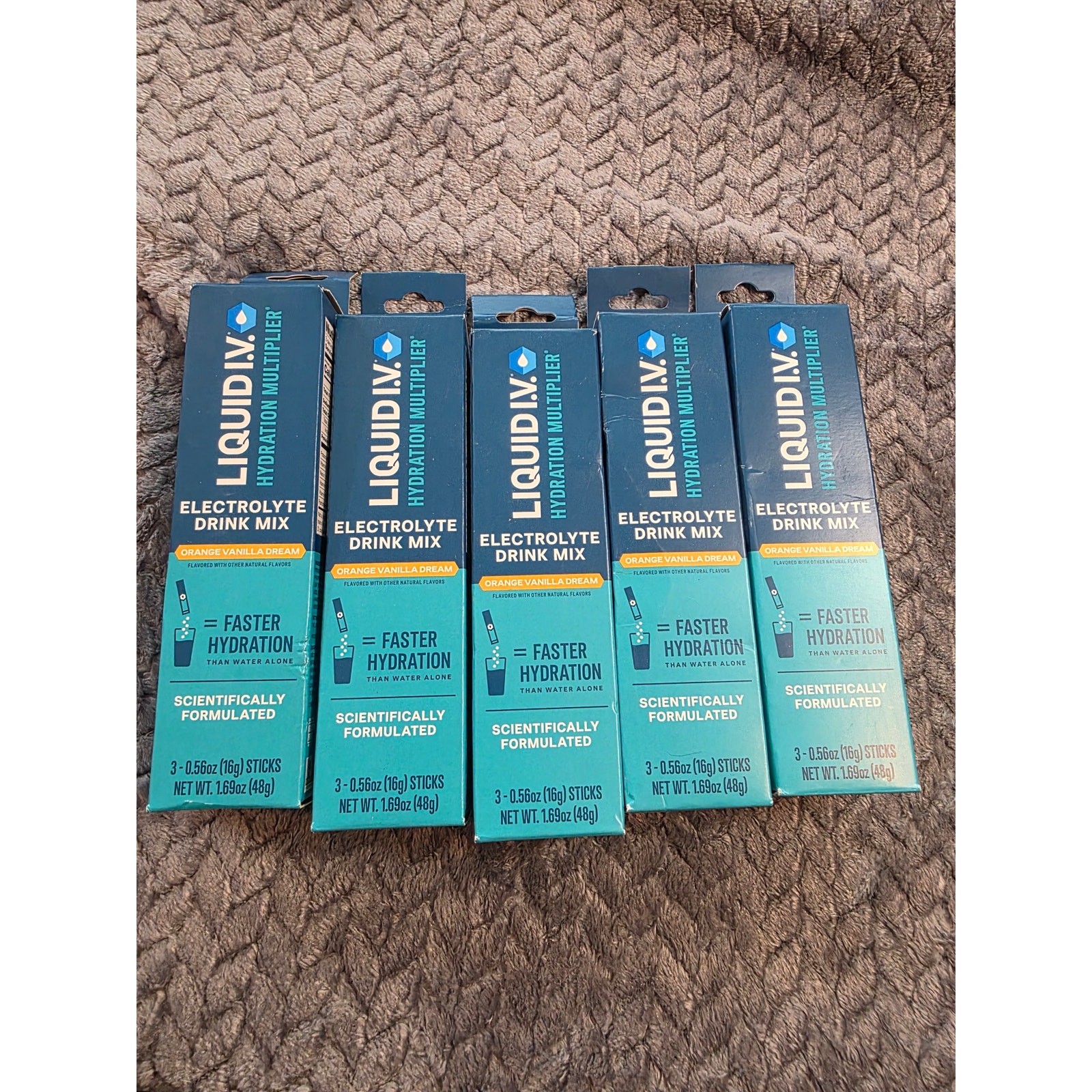 5 packs of 3 Liquid IV Orange Vanilla Dream Electrolyte Drink Mix Lot
