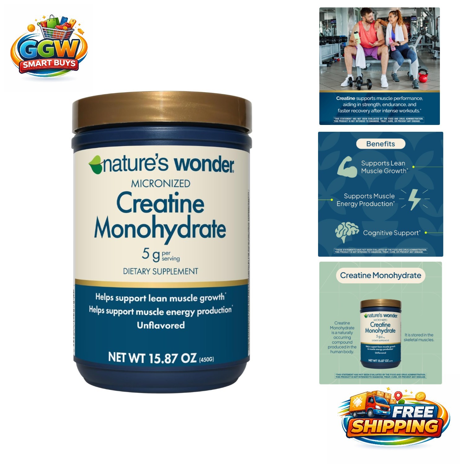 Unflavored Micronized Creatine Powder – 90 Servings for Enhanced Muscle Energy