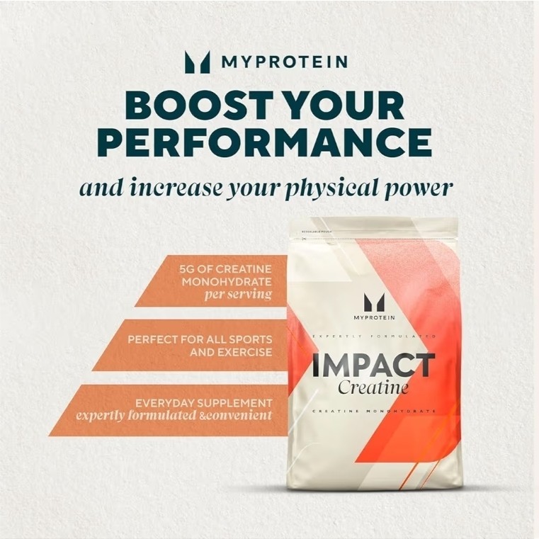 Myprotein Impact Creatine Monohydrate Powder .55lb 50Servings Pure Unflavored