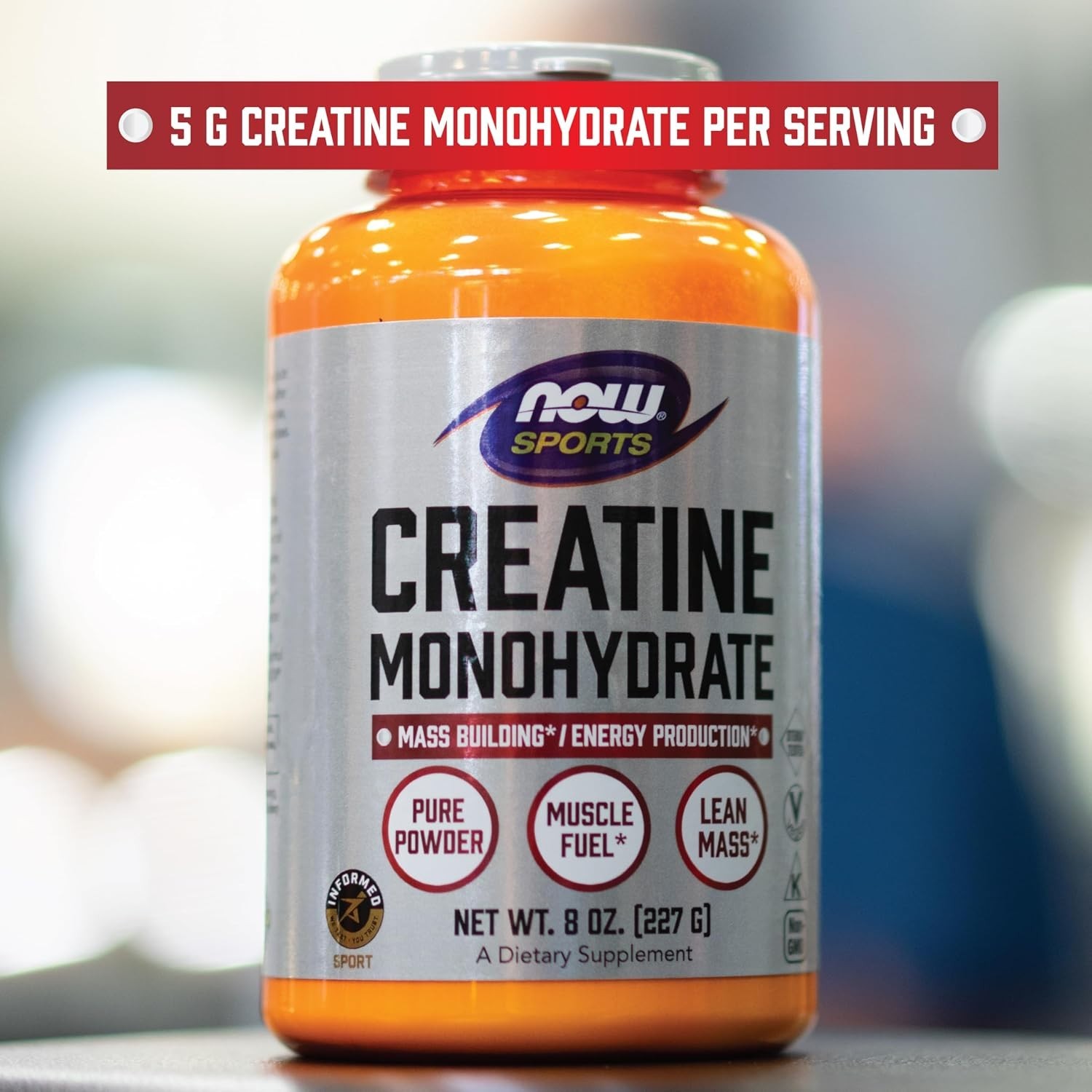 Creatine Monohydrate Powder 8-Ounce Mass Building Energy Production Muscle Fuel